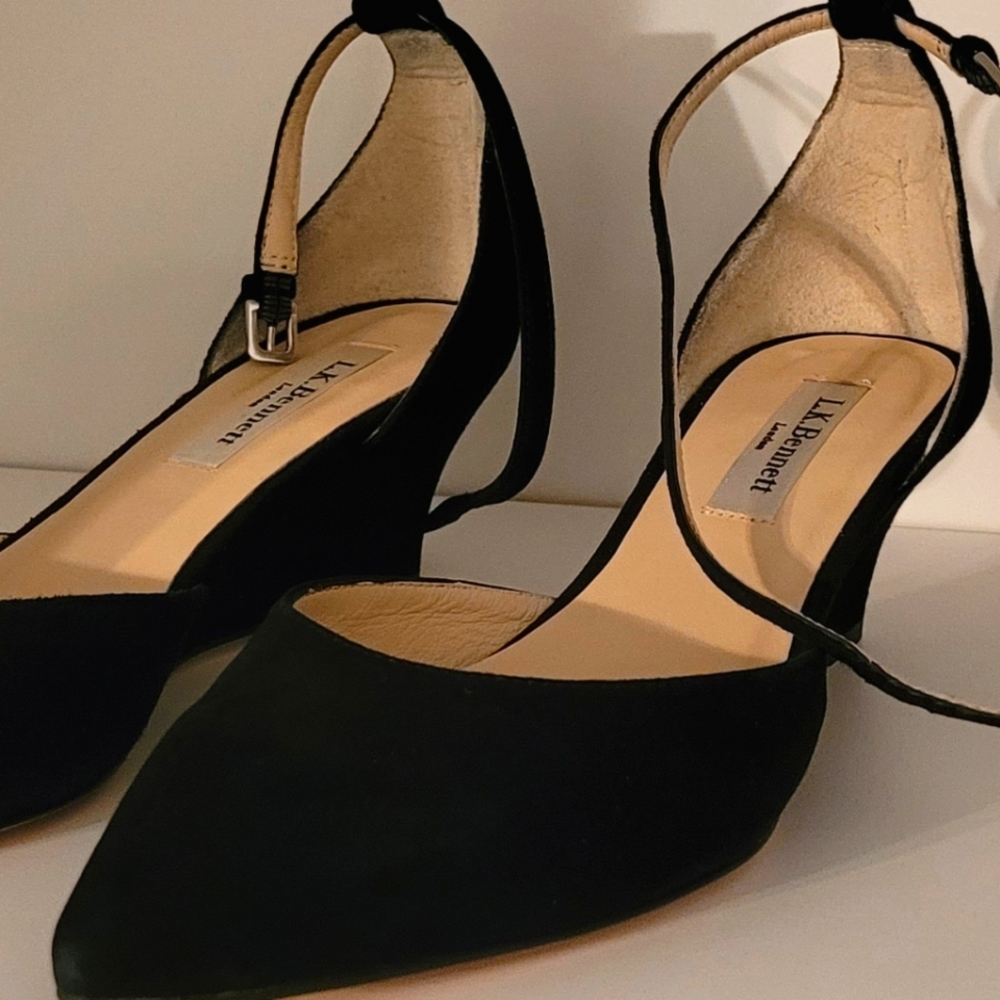 L.K. Bennett London Wedges Heels pointed toe leather shoes